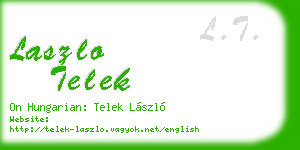 laszlo telek business card