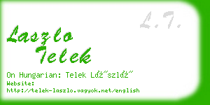 laszlo telek business card